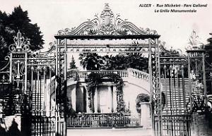 Alger - Rue Michelet - Parc Galland - Grille Monumentale